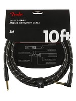 Fender Fender Deluxe series cable 10 ft 1x angled black tweed