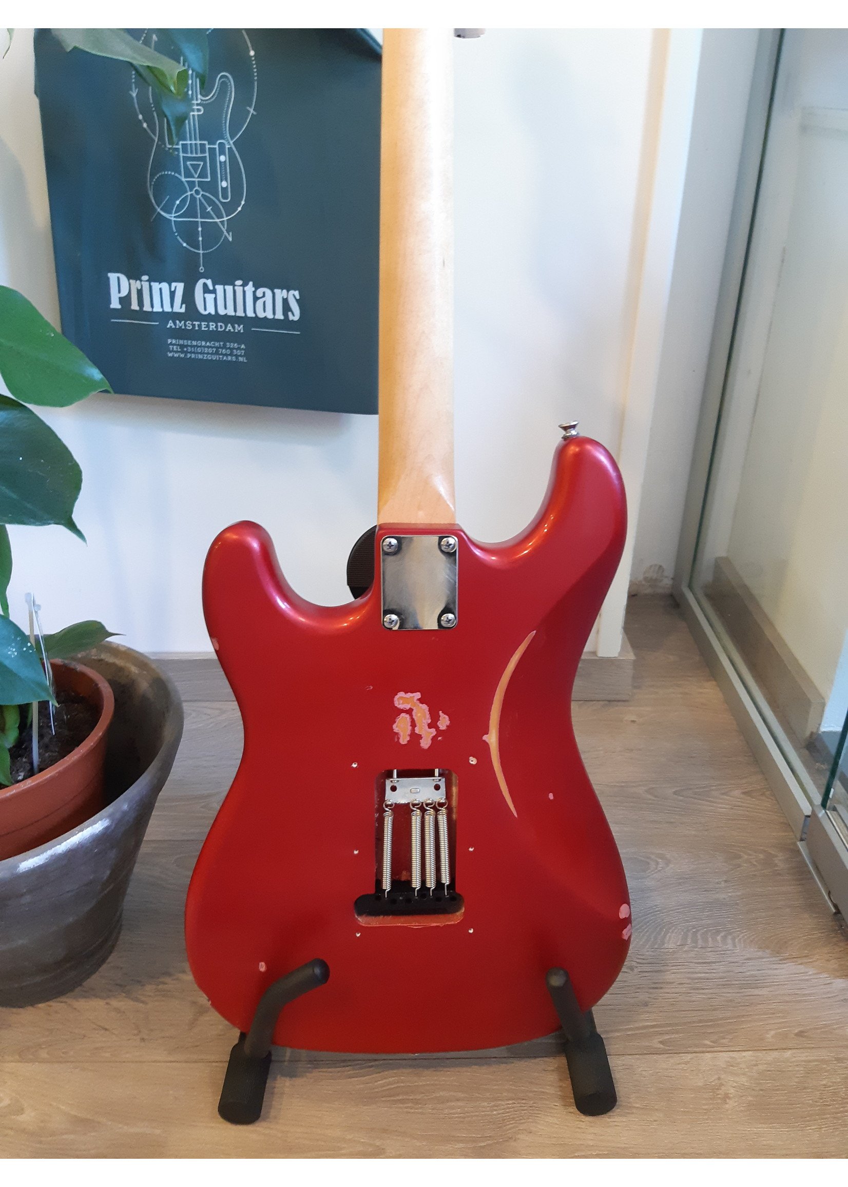 Prinz Guitars Prinz S-Style relic candy apple red