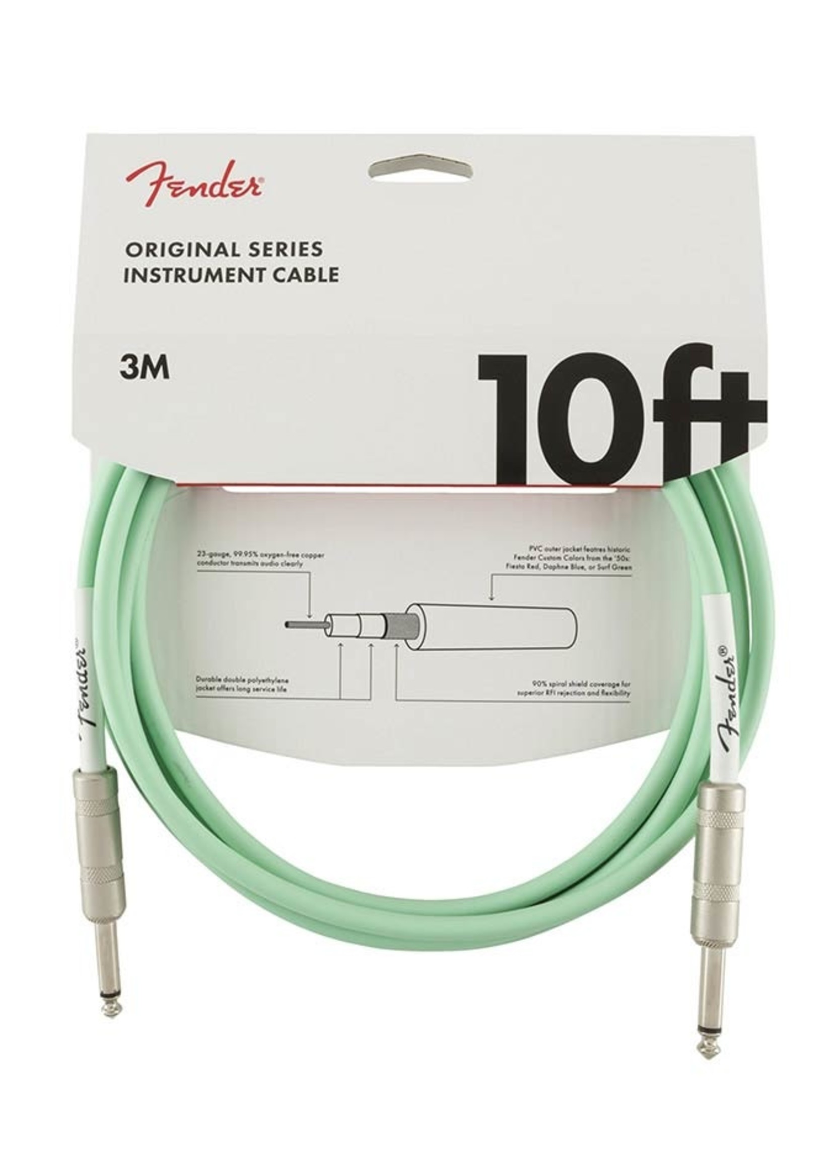 Fender Fender Original series instrument Cable 10ft surf green