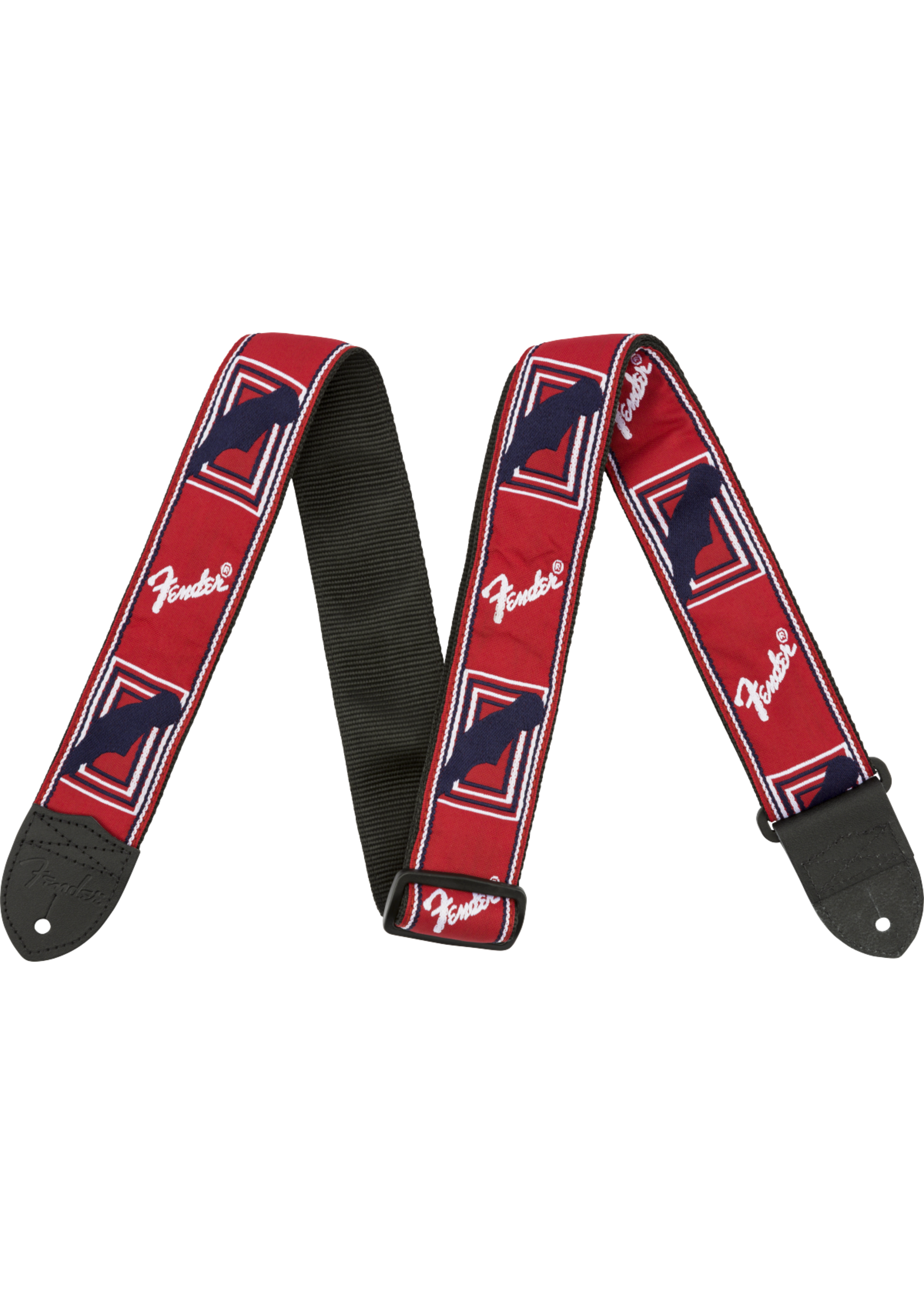 Fender Fender Monogrammed Red/White/Blue strap