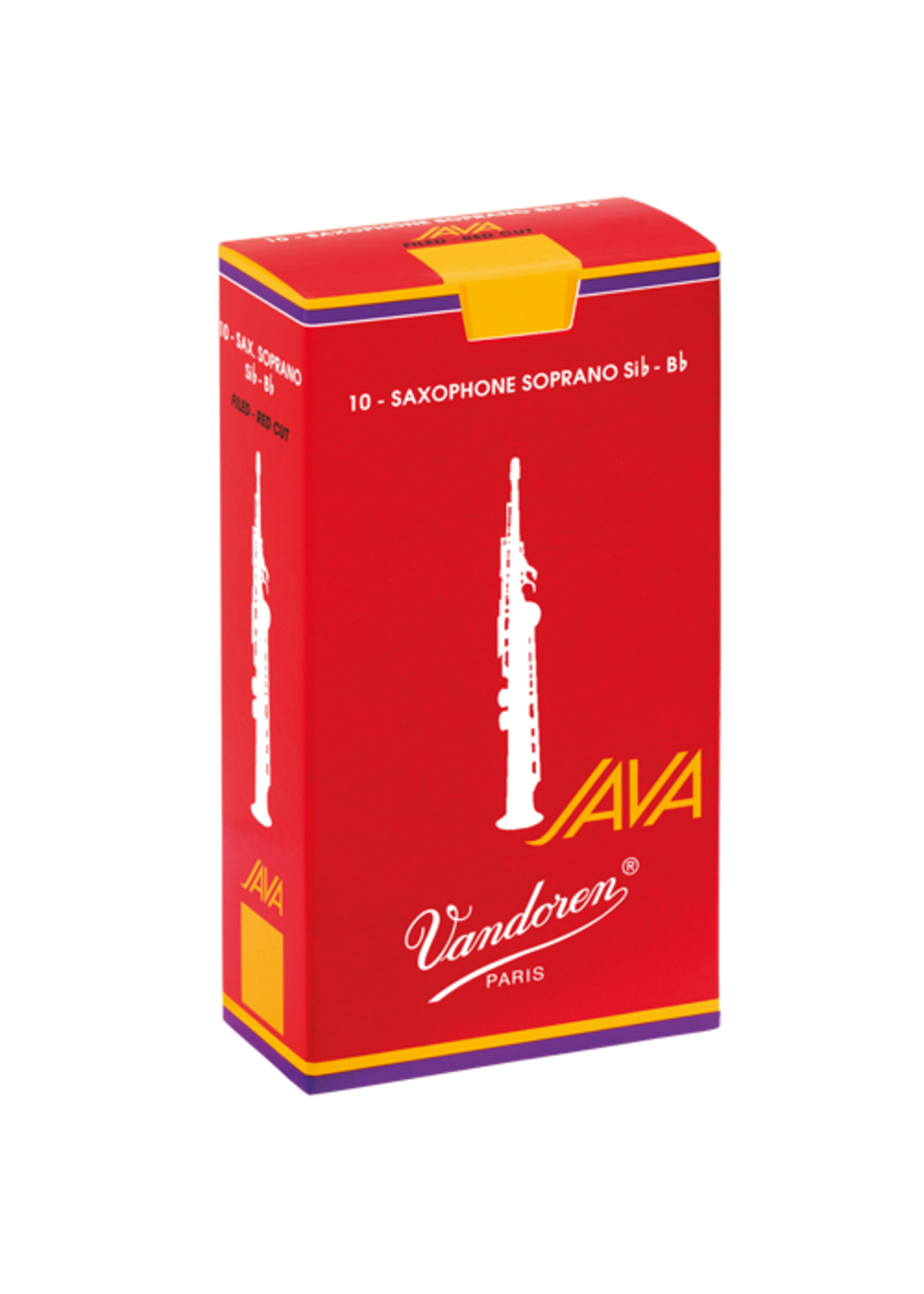 Van Doren Vandoren Java Filed- Red cut Sopraan Sax rietjes