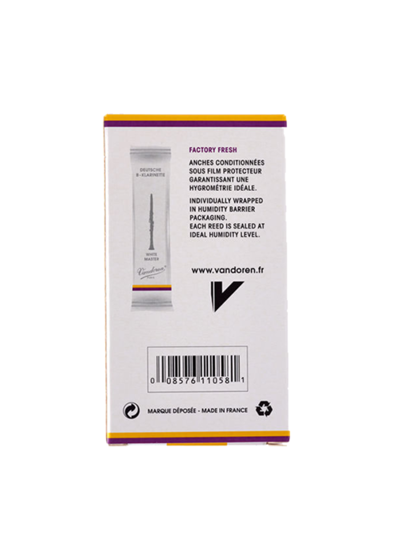 Van Doren Vandoren White Master Traditional Bb  Klarinet rietjes/per stuk