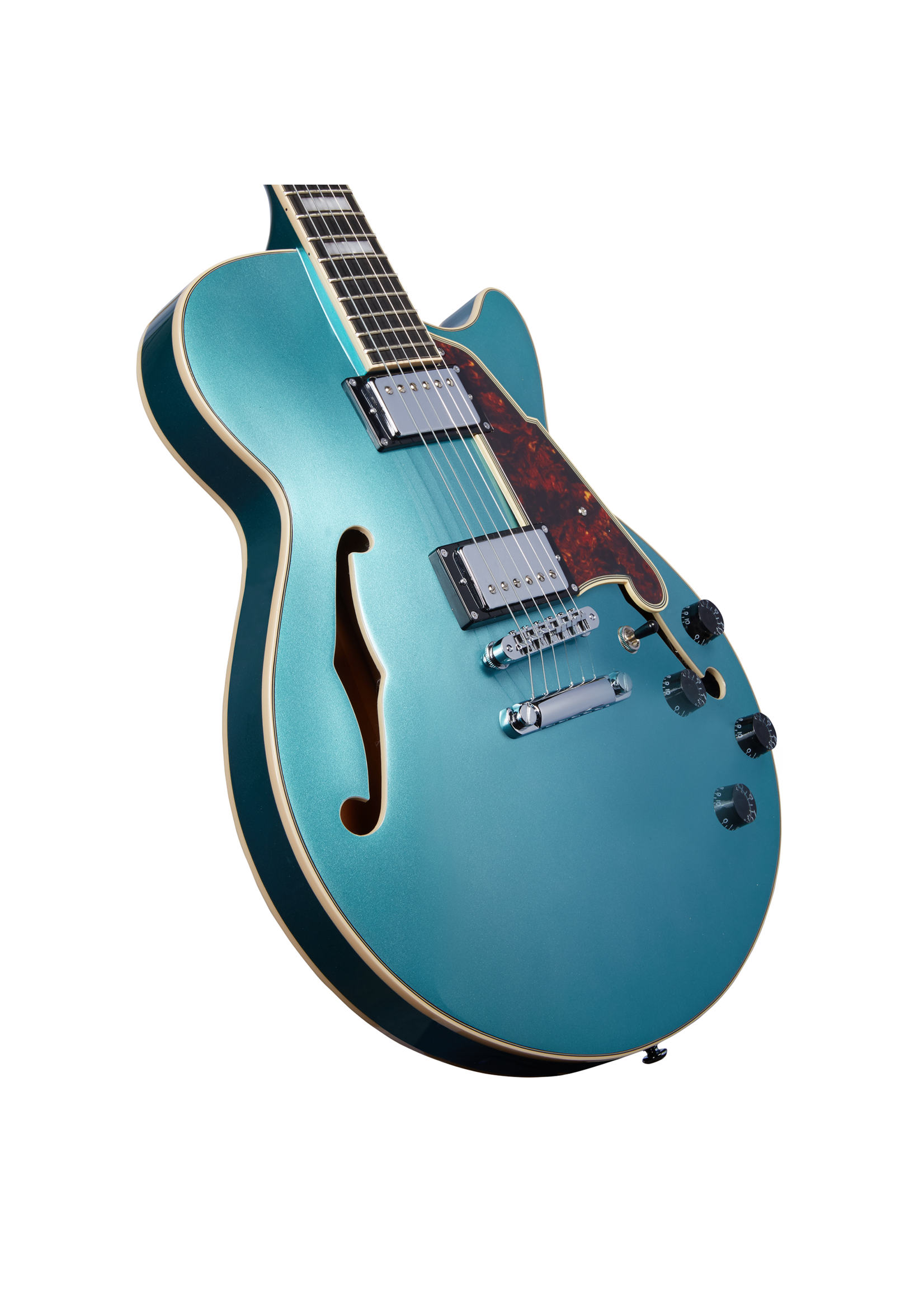 D'Angelico D'Angelico Premier SS (with stop-bar tailpiece) Ocean Turquoise Incl hoes