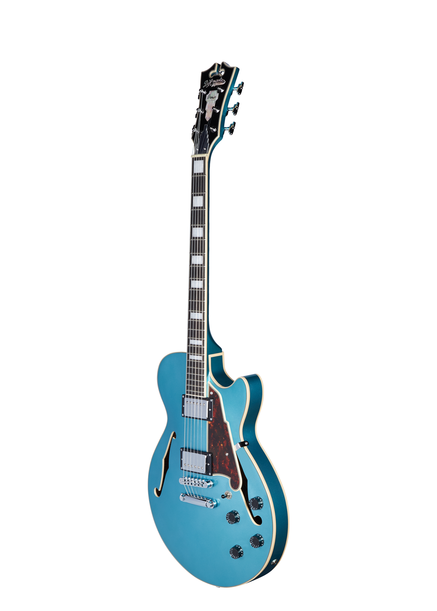 D'Angelico D'Angelico Premier SS (with stop-bar tailpiece) Ocean Turquoise  Incl hoes