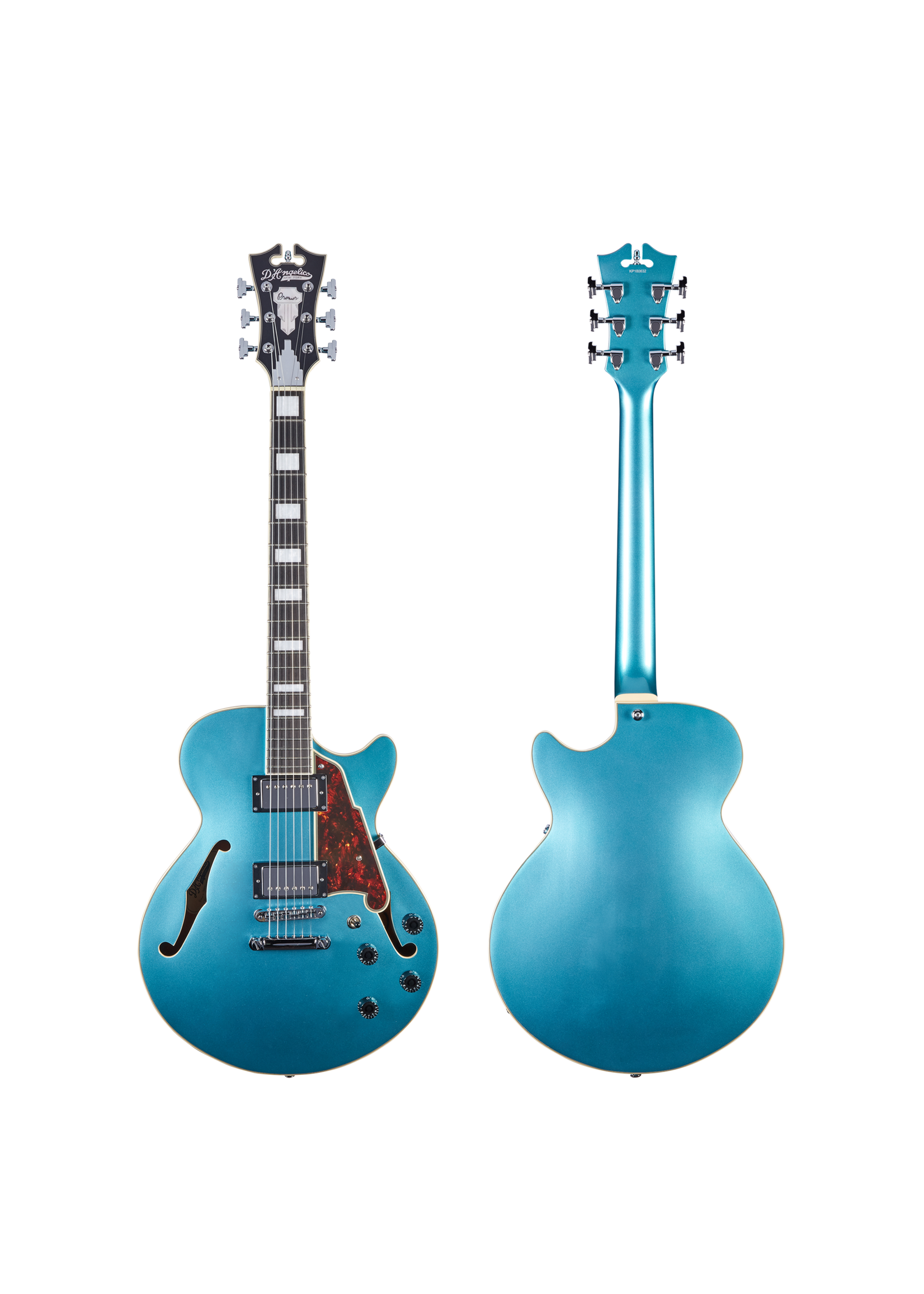 D'Angelico D'Angelico Premier SS (with stop-bar tailpiece) Ocean Turquoise Incl hoes