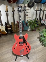 D'Angelico D'Angelico Premier DC with stairstep tailpiece Fiesta Red Incl  hoes