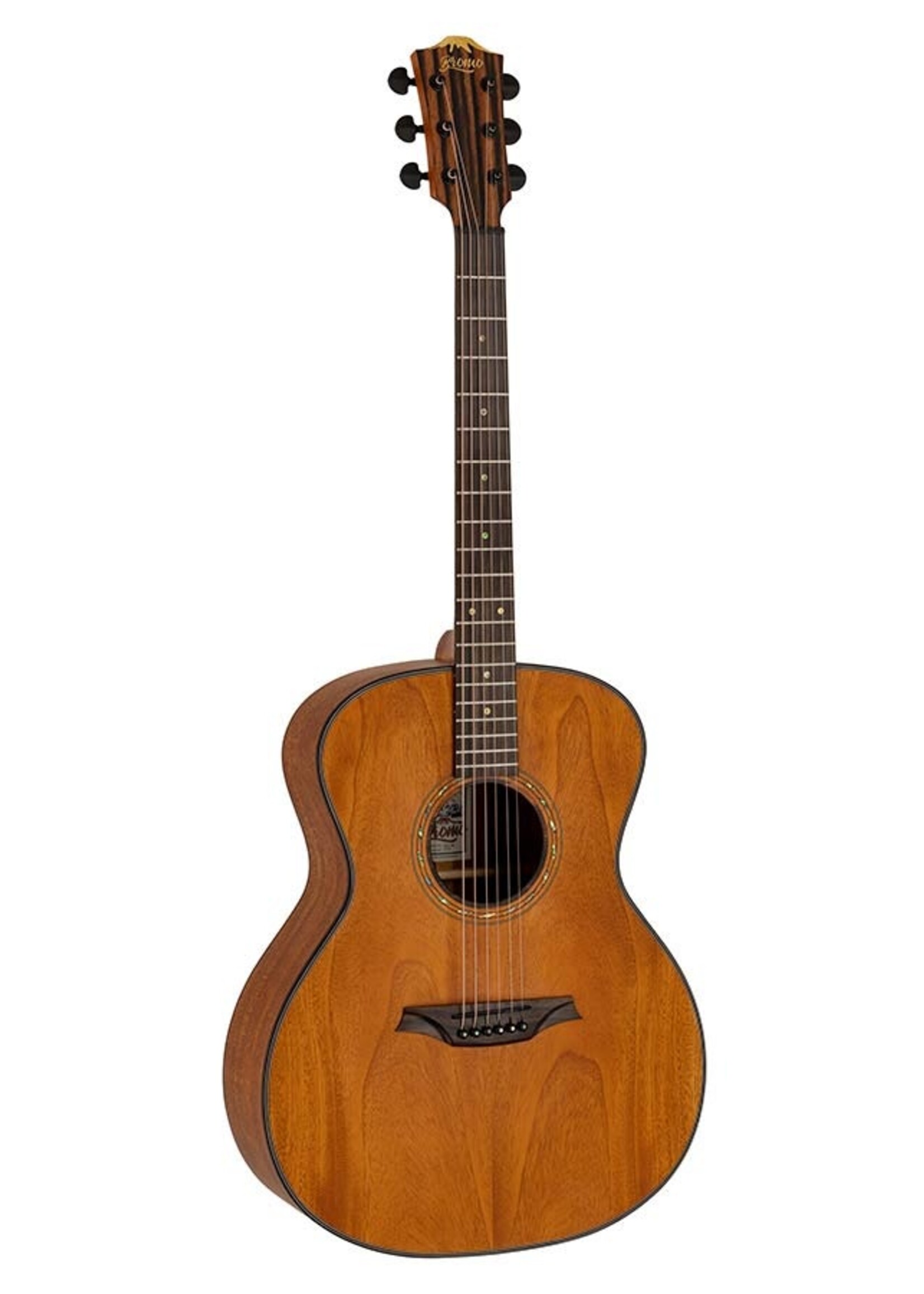 Bromo Bromo  BAT2M   Tahoma Series auditorium guitar with solid mahogany top, amara ebony fb, natural