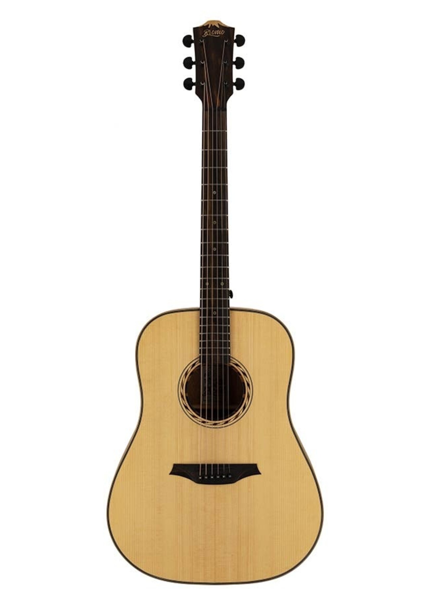 Bromo Bromo  BAT1 Tahoma Series dreadnought guitar with solid spruce top, amara ebony fb, natural
