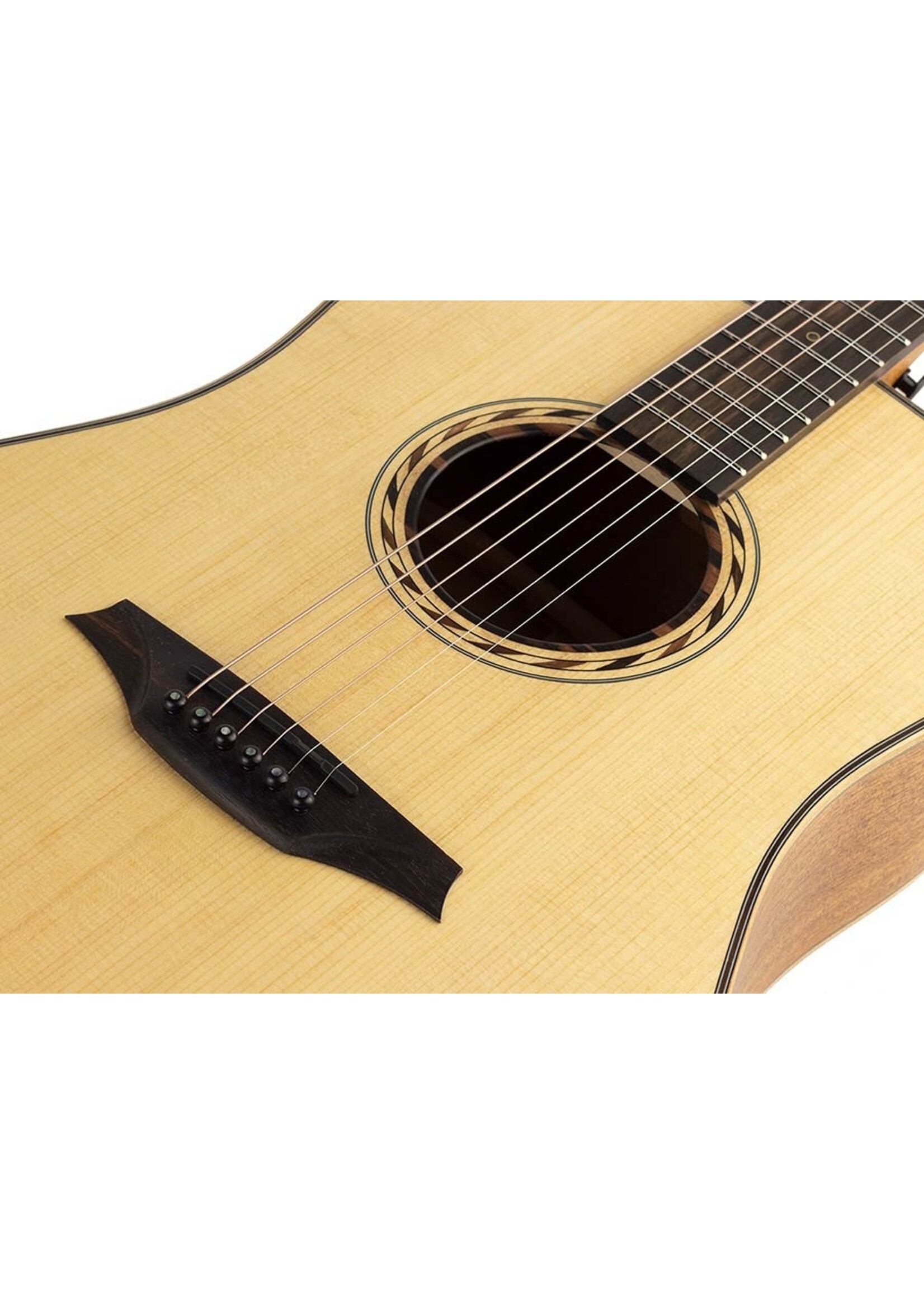 Bromo Bromo  BAT1 Tahoma Series dreadnought guitar with solid spruce top, amara ebony fb, natural