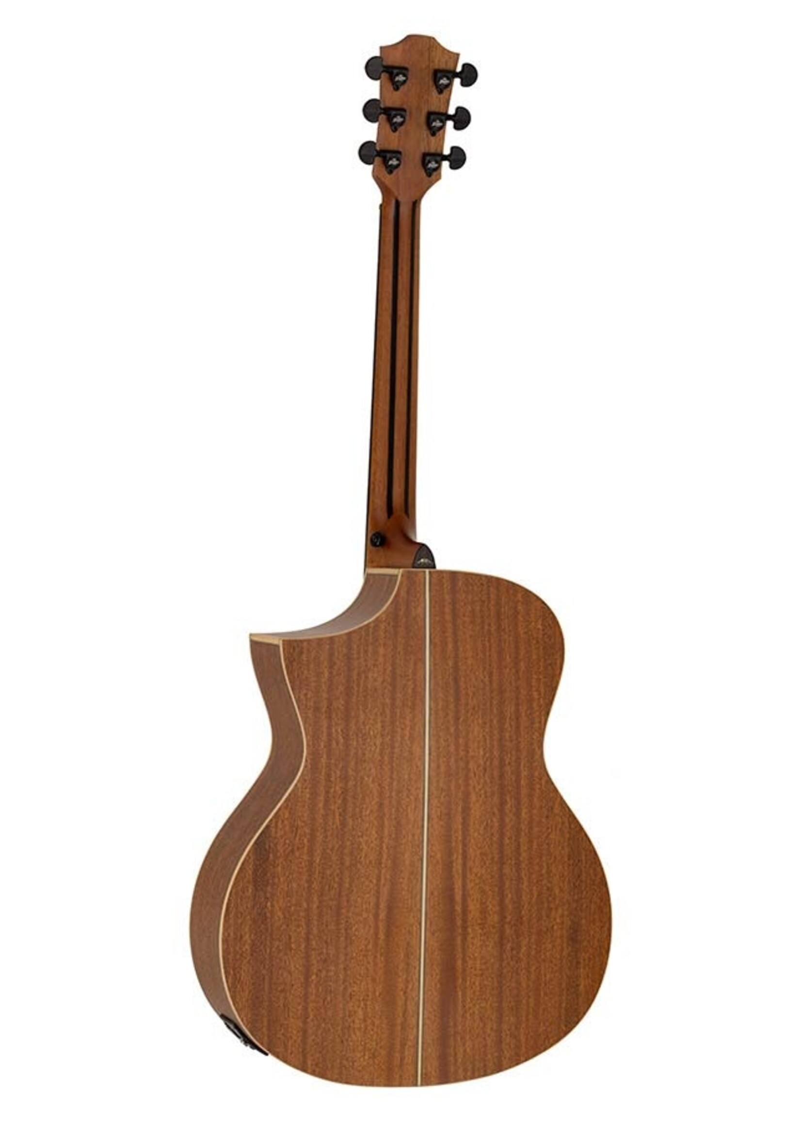 Bromo Bromo BAT4CE  Tahoma Series auditorium guitar with solid top, cutaway with EQ, amara ebony fb, natural