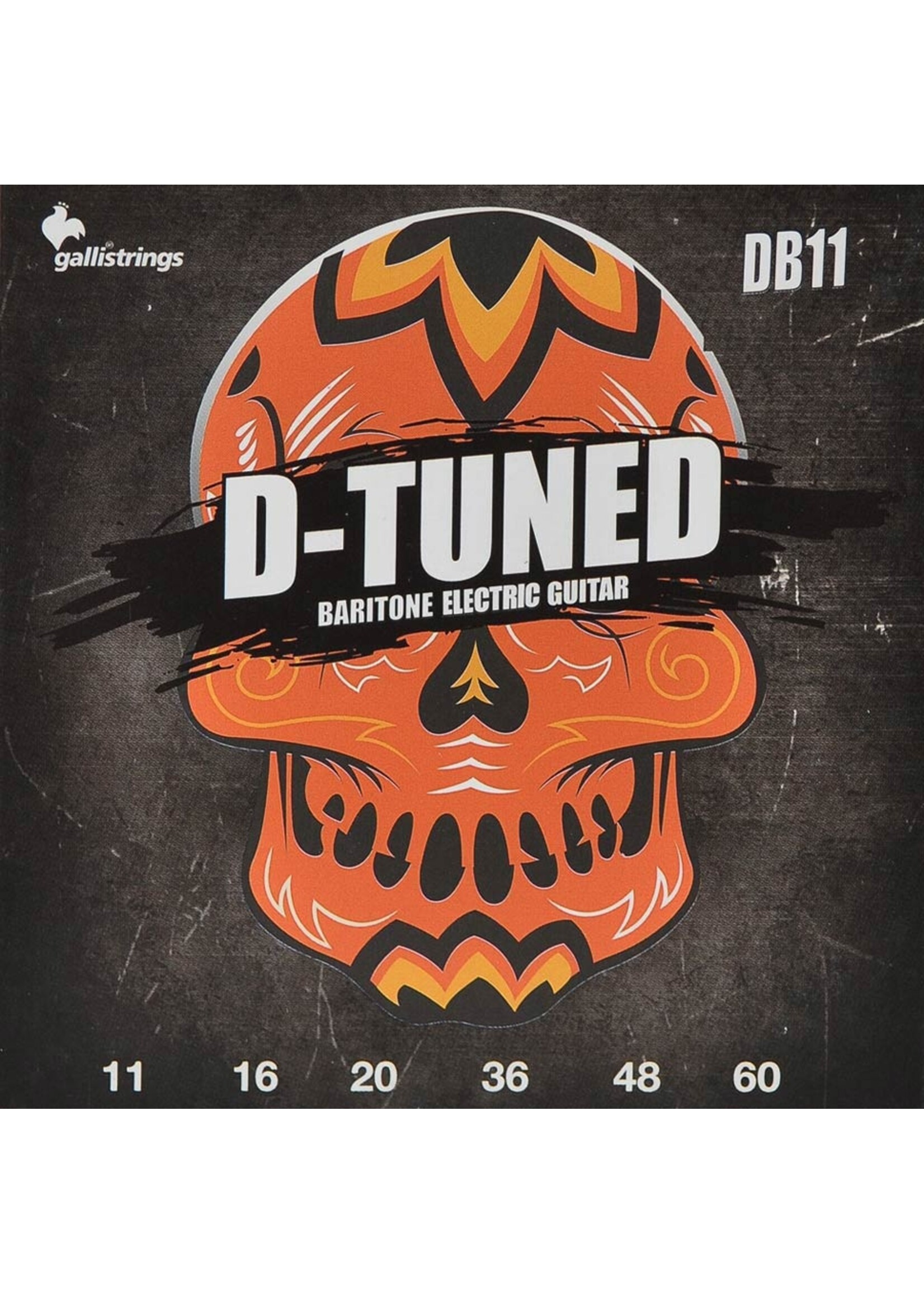 Galli Galli D-Tuned string set electric baritone, drop tuning, nickel roundwound, 011-016-020-036w-048w-060w