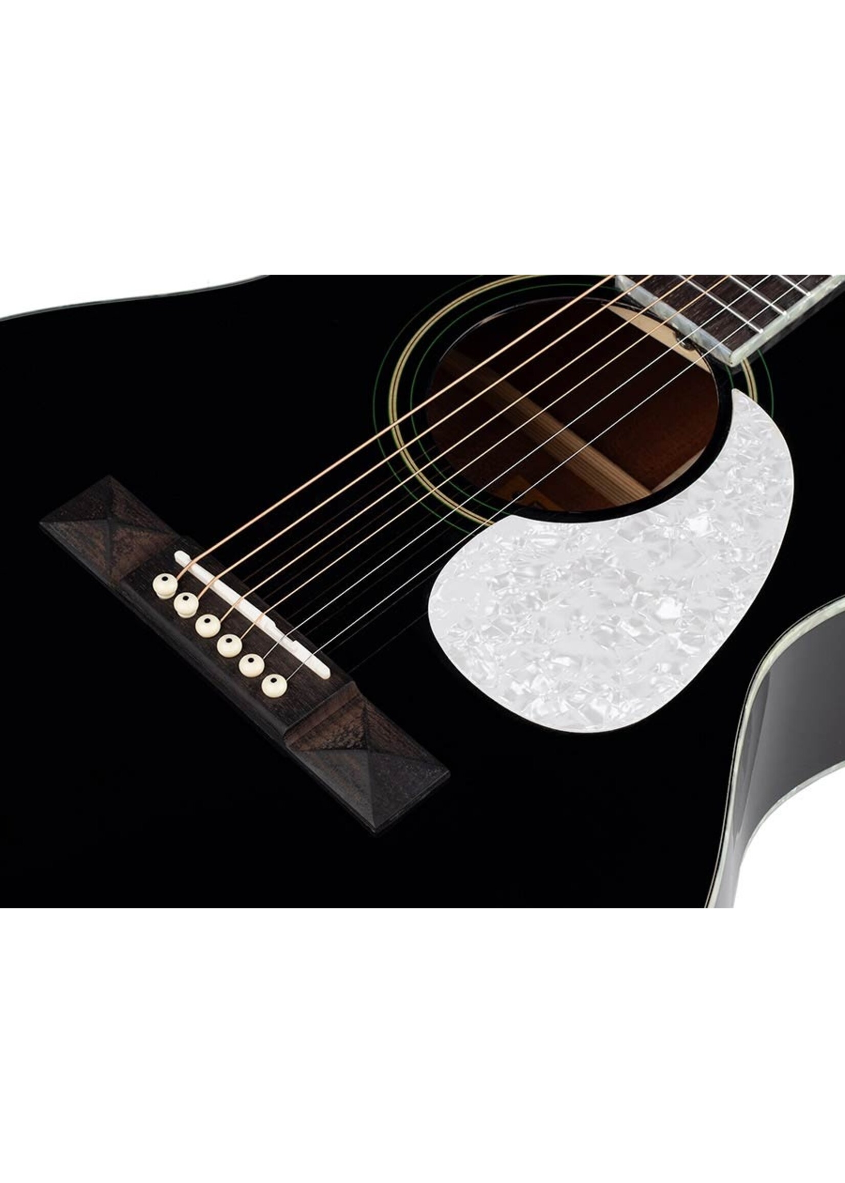 Richwood Richwood HSA-55-BK Richwood Heritage Series auditorium guitar with solid spruce top, Black