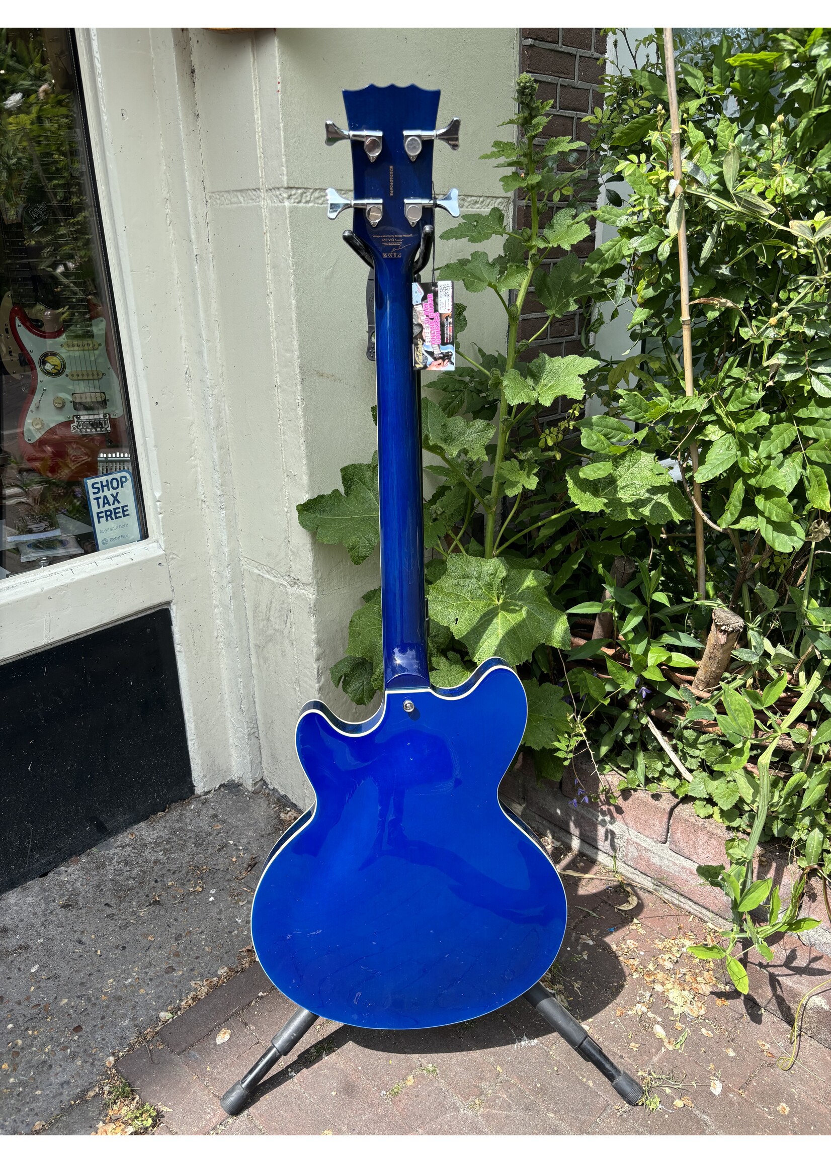 Vintage Vintage VRS450BL revo series Supreme mini Acoustic Bass Blue Burst