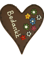 Teddy en Coco chocolade Bedankt - Chocoladehart XL