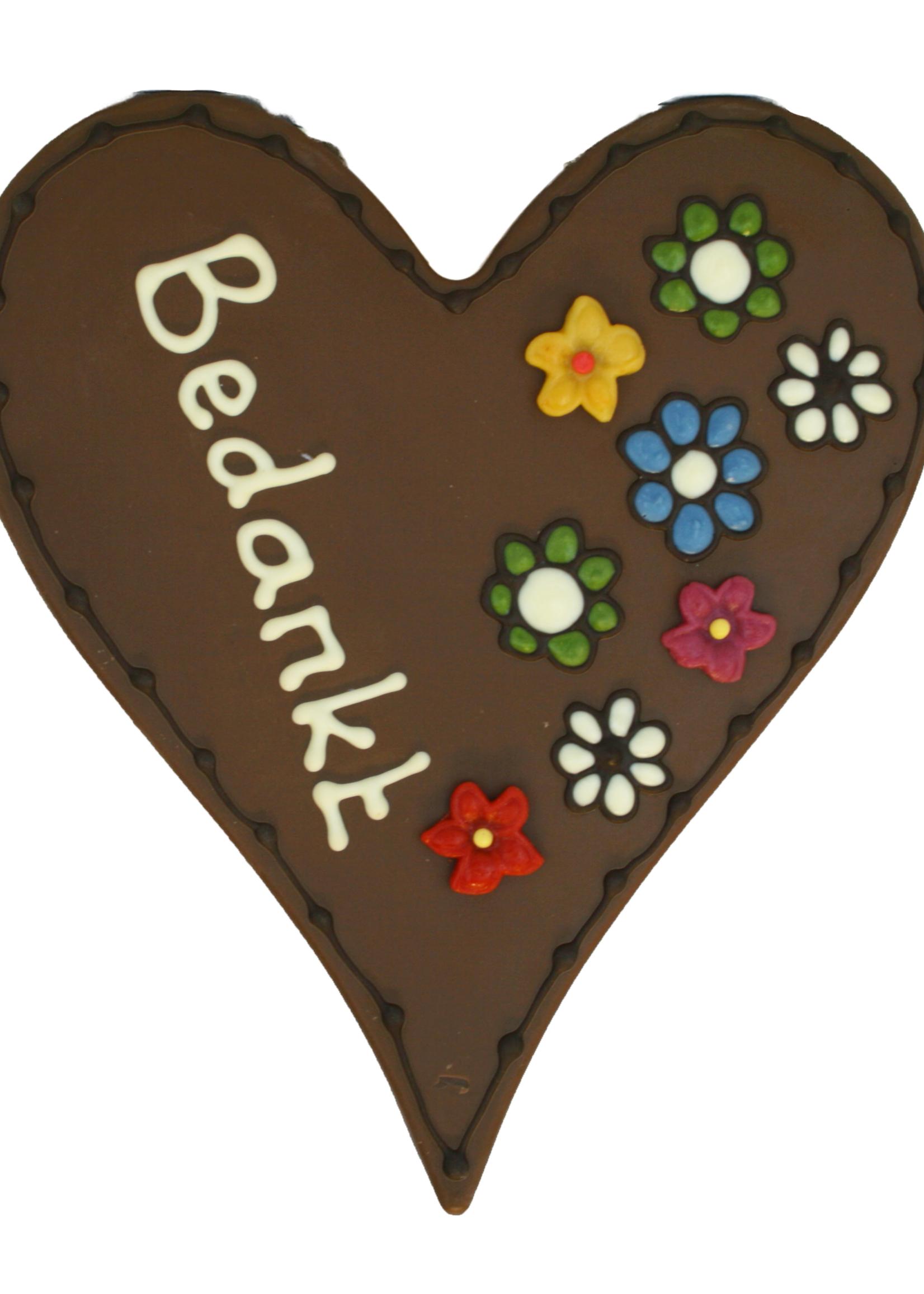 Teddy en Coco chocolade Bedankt - Chocoladehart XL