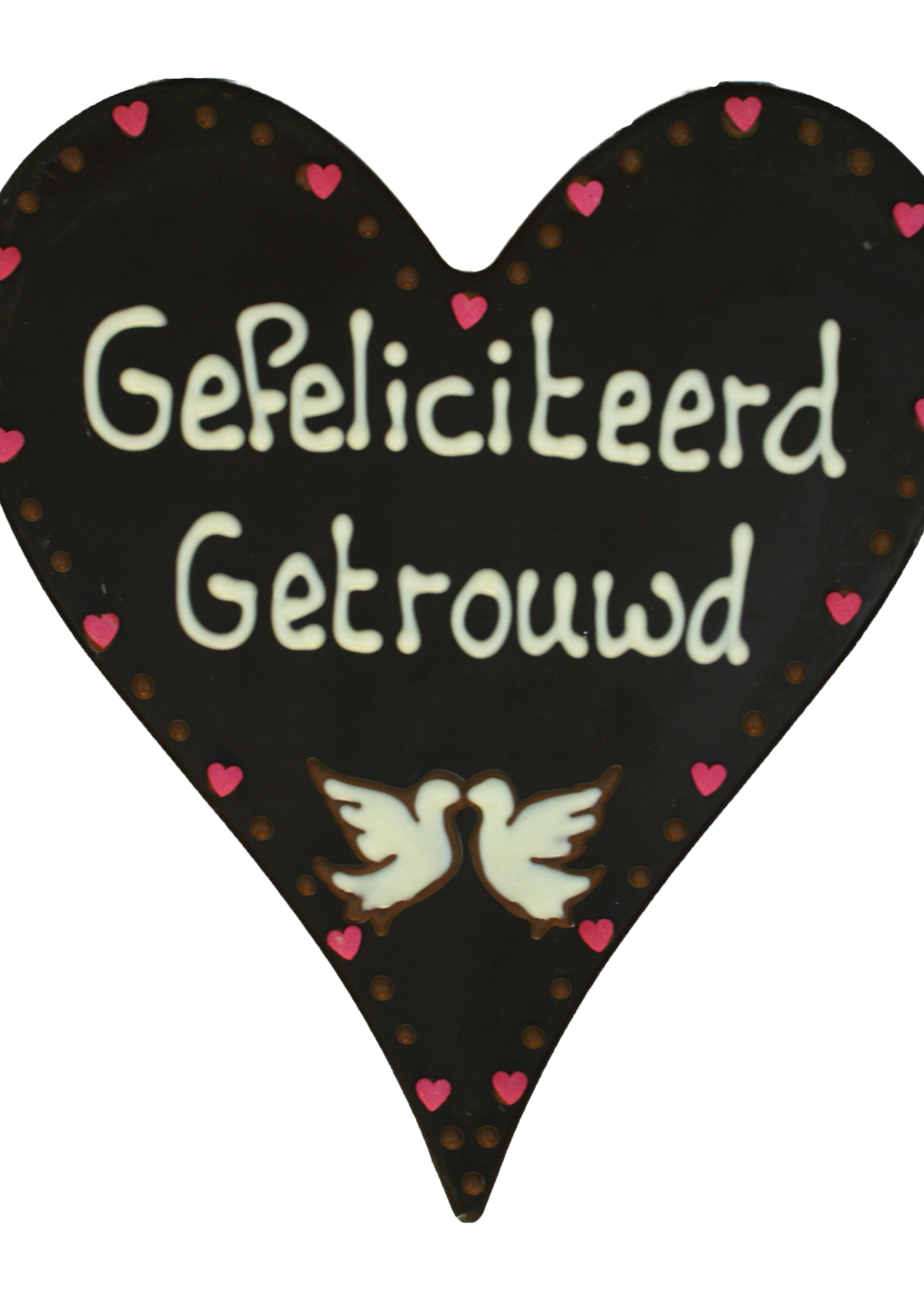 Teddy en Coco chocolade Gefeliciteerd, getrouwd! - Chocoladehart XL