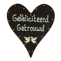 Gefeliciteerd, getrouwd! - Chocoladehart XL