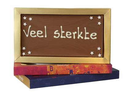 Bonvanie chocolade Veel sterkte - Chocoladereep met tekst