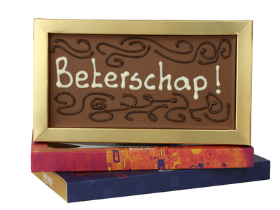 Teddy en Coco chocolade Beterschap - Chocoladereep met tekst