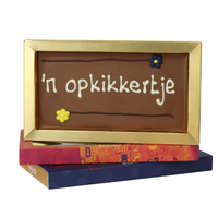 Opkikkertje - Chocoladereep met tekst