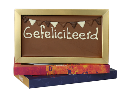 Teddy en Coco chocolade Gefeliciteerd - Chocoladereep met tekst