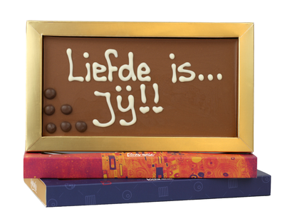 Bonvanie chocolade Liefde is... jij! - Chocoladereep met tekst