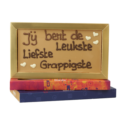 Bonvanie chocolade Jij bent de liefste, leukste, grappigste! - Chocoladereep met tekst