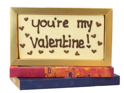 Teddy en Coco chocolade You're my valentine! - Chocoladereep met tekst