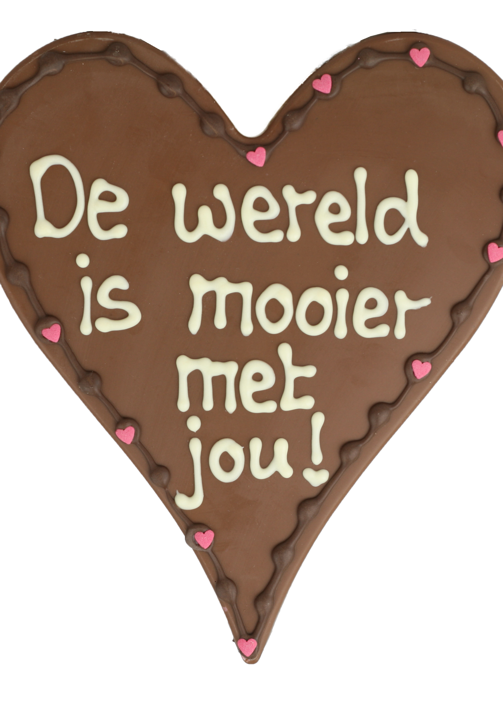 Teddy en Coco chocolade De wereld is mooier met jou - Chocoladehart XL