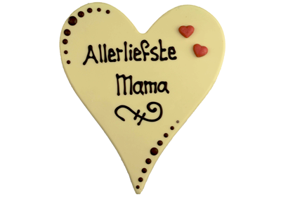 Teddy en Coco chocolade Allerliefste mama - Chocoladehart XL