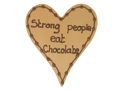 Bonvanie chocolade Strong people eat chocolate- Chocoladehart XL