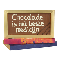 Chocolade is het beste medicijn - Chocoladereep met tekst