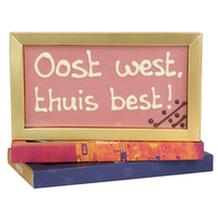 Oost west, thuis best! - Chocoladereep met tekst