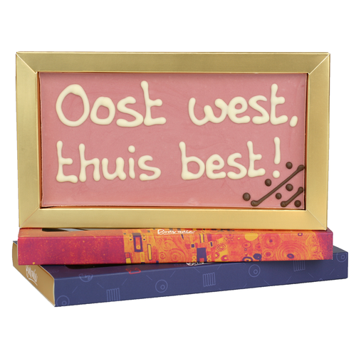 Bonvanie chocolade Oost west, thuis best! - Chocoladereep met tekst