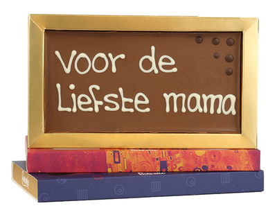 Bonvanie chocolade Voor de liefste mama - Chocoladereep met tekst