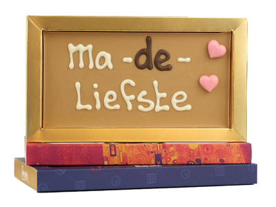 Teddy en Coco chocolade Ma-de-liefste - Chocoladereep met tekst