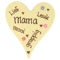 Mama - Chocoladehart XL met tekst