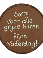 Teddy en Coco chocolade Sorry voor de grijze haren - Chocoladeplakkaat