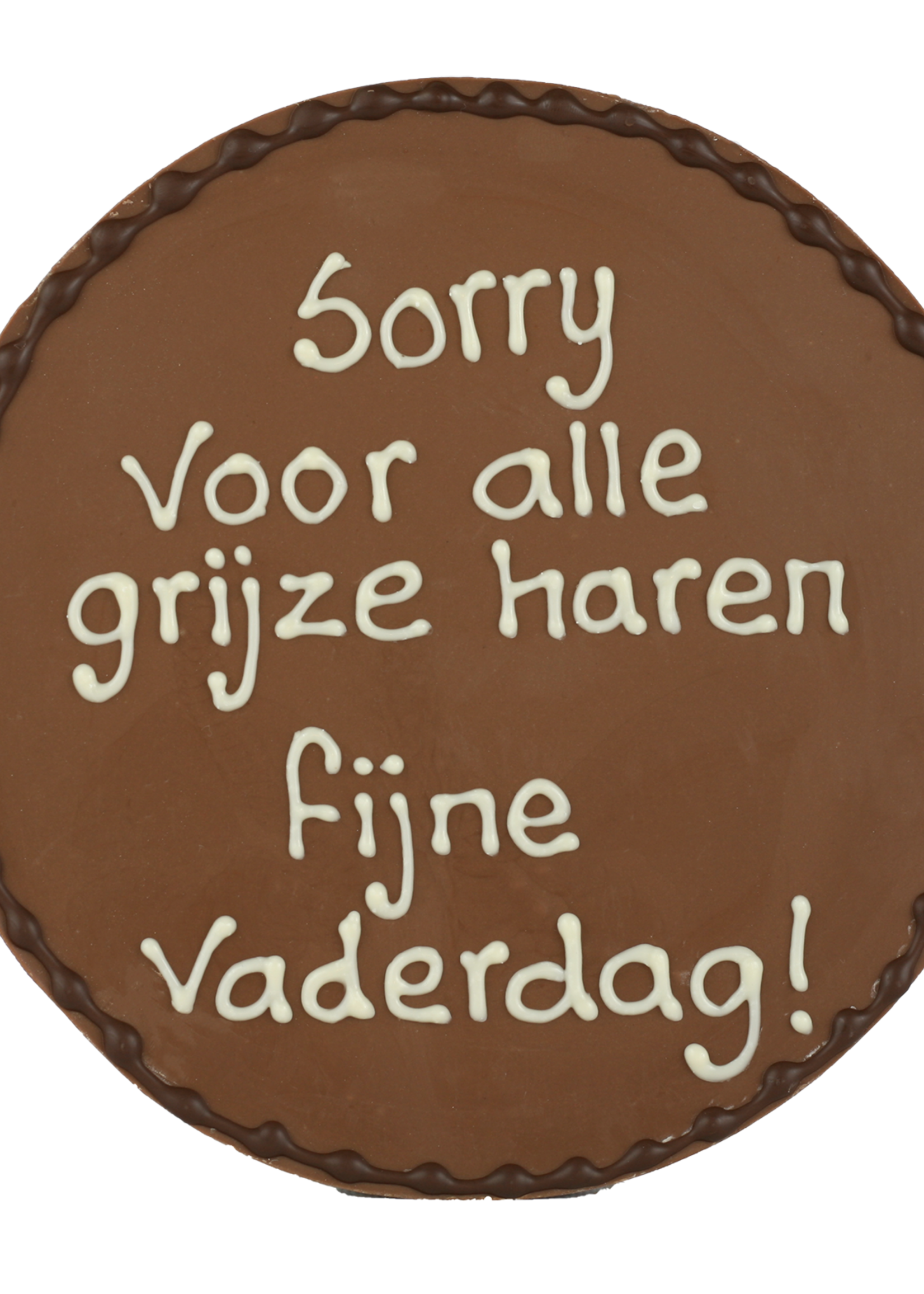 Teddy en Coco chocolade Sorry voor de grijze haren - Chocoladeplakkaat