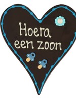 Teddy en Coco chocolade Hoera een zoon - Chocoladehart XL