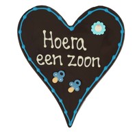 Hoera een zoon - Chocoladehart XL