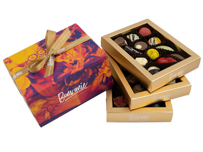 Bonvanie chocolade Chocoladekastje gevuld met bonbons - 3 lades