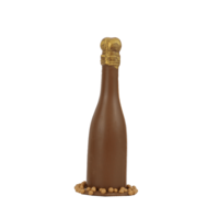 Champagnefles van chocolade op flik