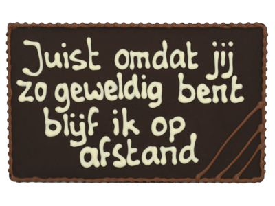 Teddy en Coco chocolade Juist omdat je zo geweldig bent - Chocoladeplakkaat