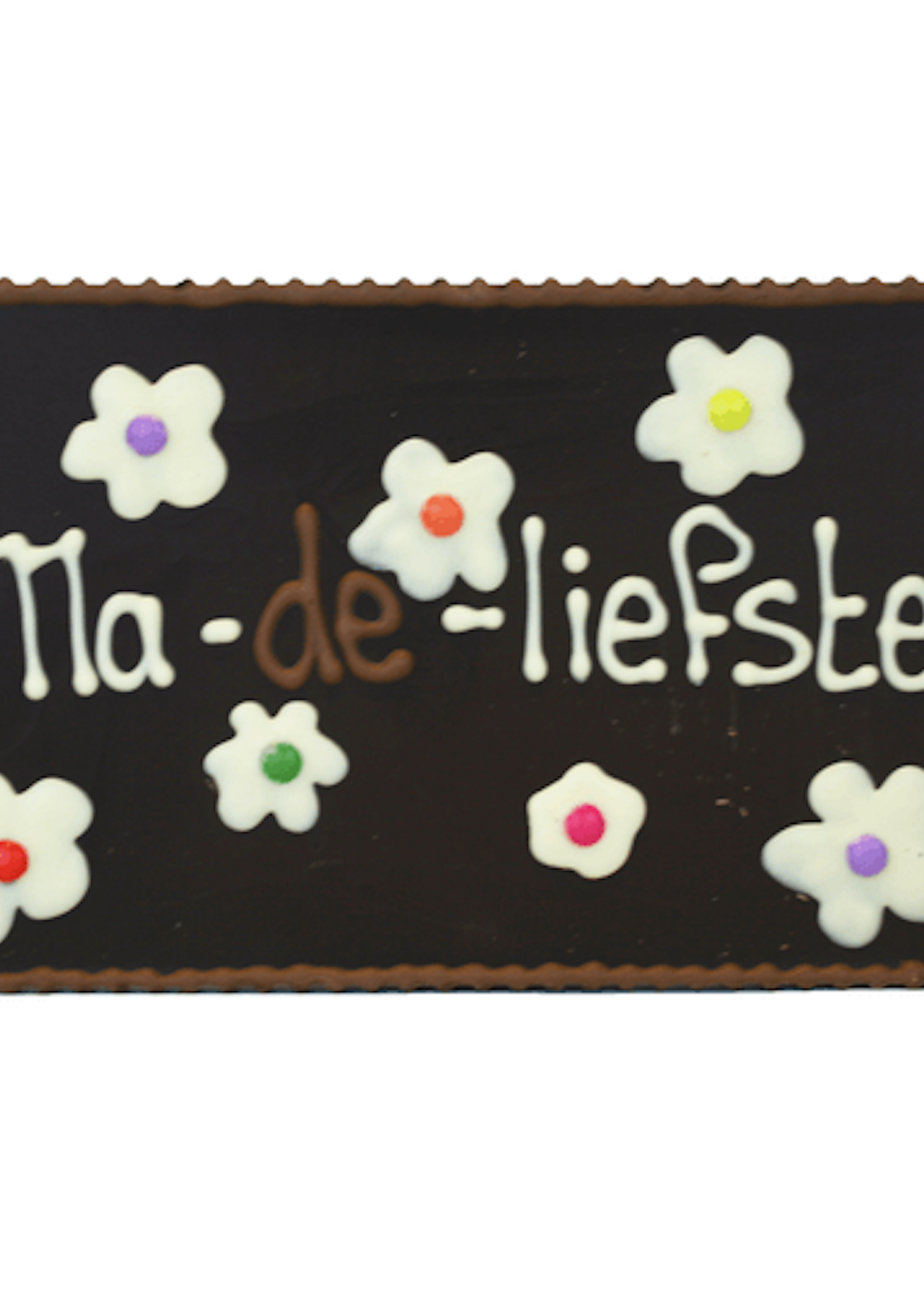 Teddy en Coco chocolade Ma-de-liefste - Chocoladeplakkaat