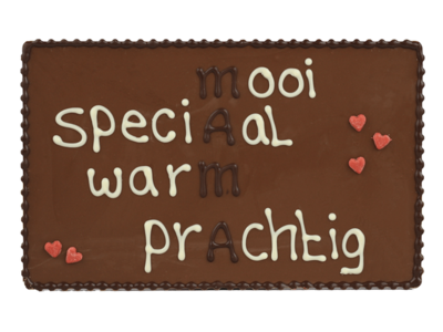 Teddy en Coco chocolade Mama - Chocoladeplakkaat met tekst