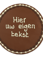 Teddy en Coco chocolade Eigen opschrift - Rond chocoladeplakkaat