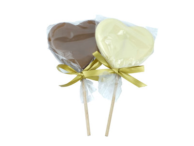 Teddy en Coco chocolade Hartenlolly van chocolade