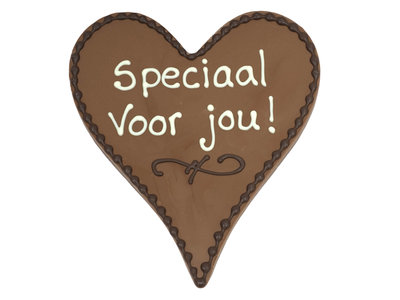 Teddy en Coco chocolade Speciaal voor jou! - Chocoladehart XL