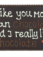Teddy en Coco chocolade I like you more than chocolate - Chocoladeplakkaat